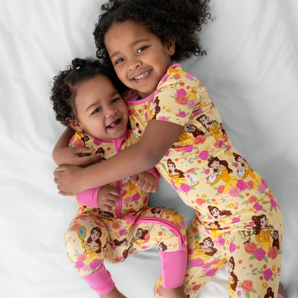 NIB Little Sleepies Disney Princess Belle Two-Piece Short Sleeve Pajamas 12-18 M - Picture 5 of 10